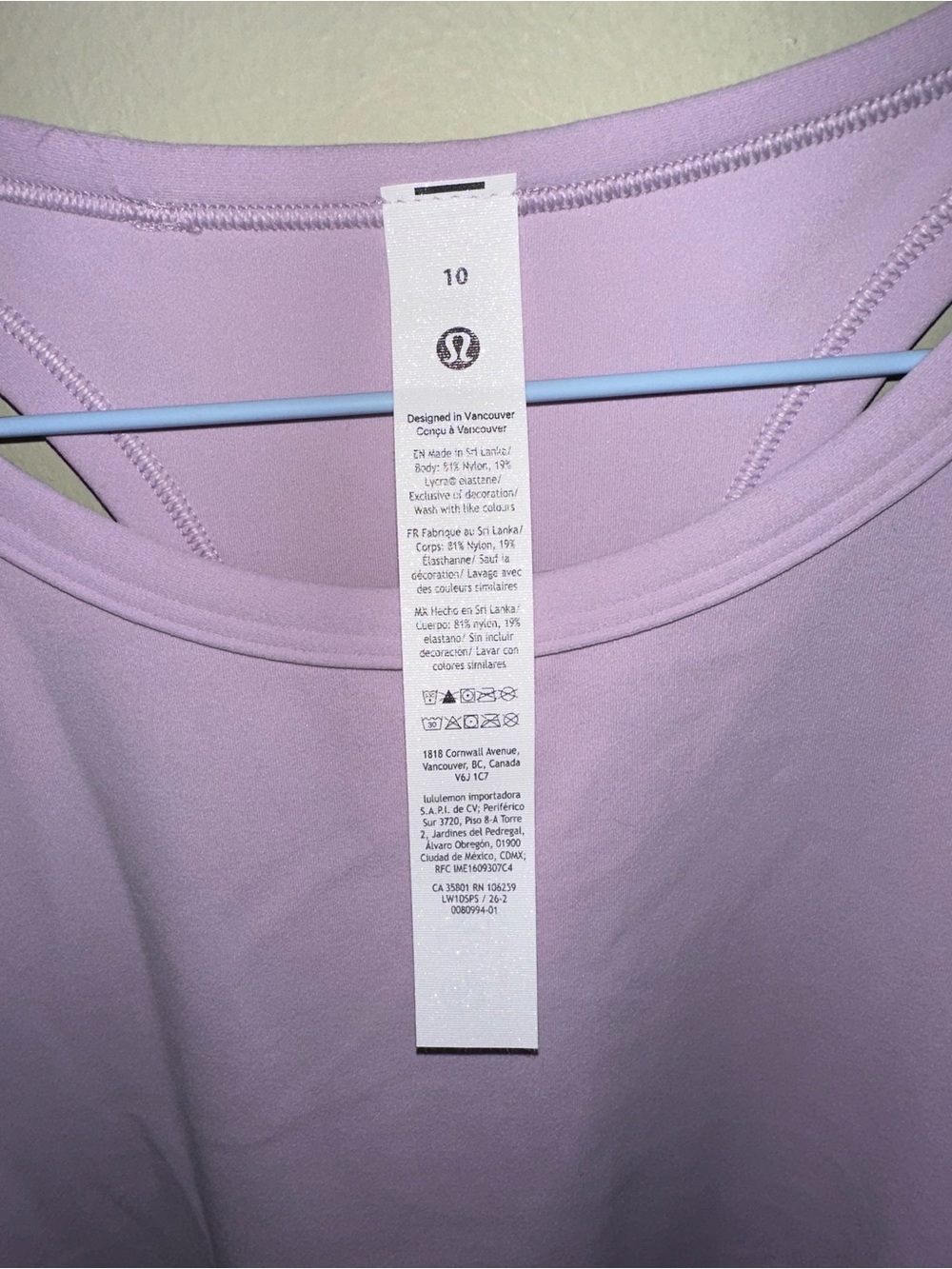 Lululemon Align Waist Length Racerback in Lilac Play - Picture 3 of 6